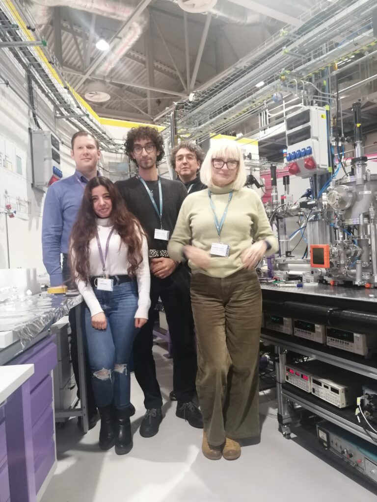 Alexey Maximenko (SOLARIS), Lulu Alluhaibi (SOLARIS), Georgios Charalampopoulos, Teresa J. Bandosz, and Marc Florent at the ASTRA beamline