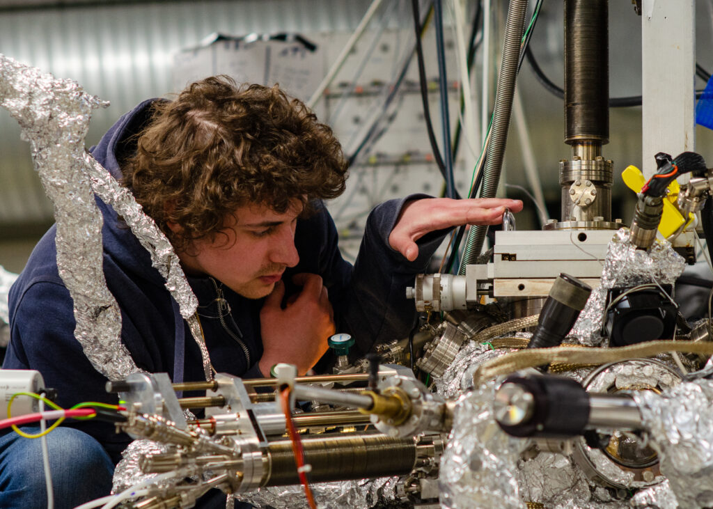 Dr Volodymyr Zaika during his visit to the ASTRID2 facility
